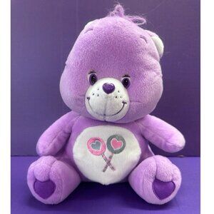 Care Bears Share Bear Lollipops 10" plush stuffed animal 2003 ViNTAGE